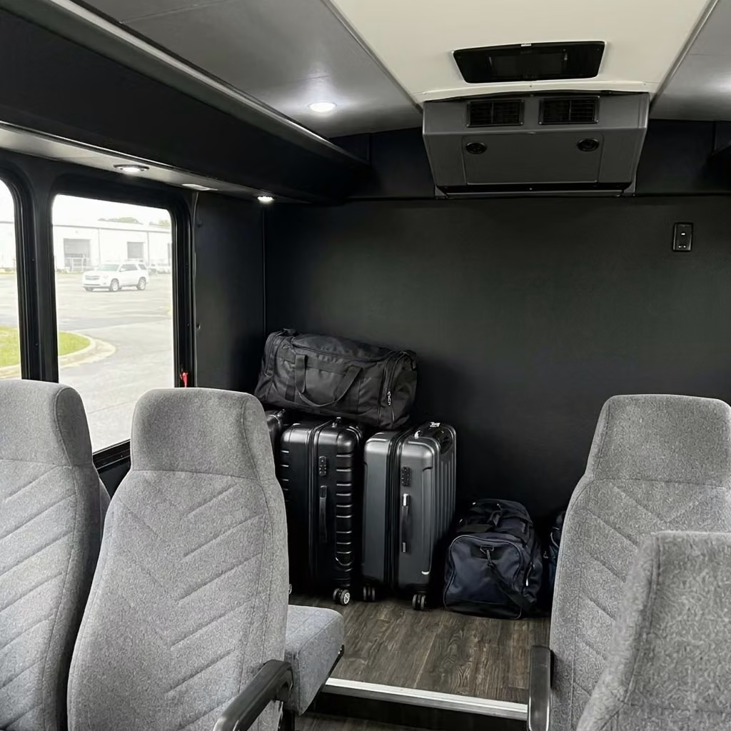 douglasville 15 passenger minibus luggage area