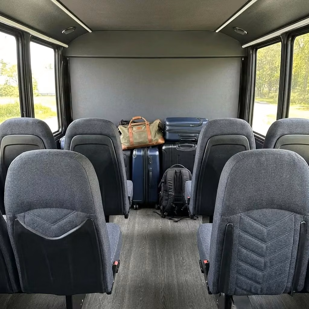 douglasville 25 passenger minibus luggage area