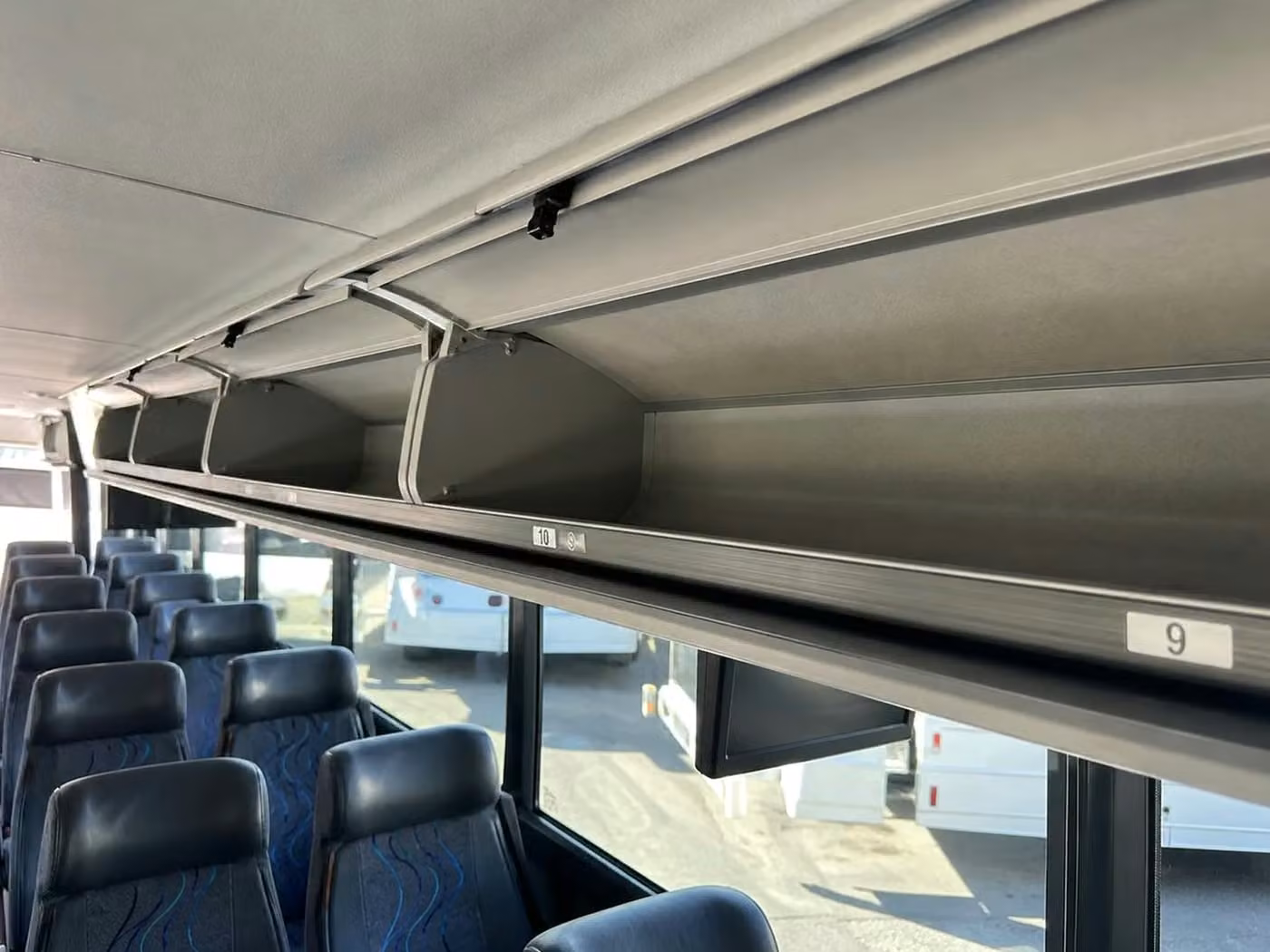 douglasville 35 passenger minibus overhead storage