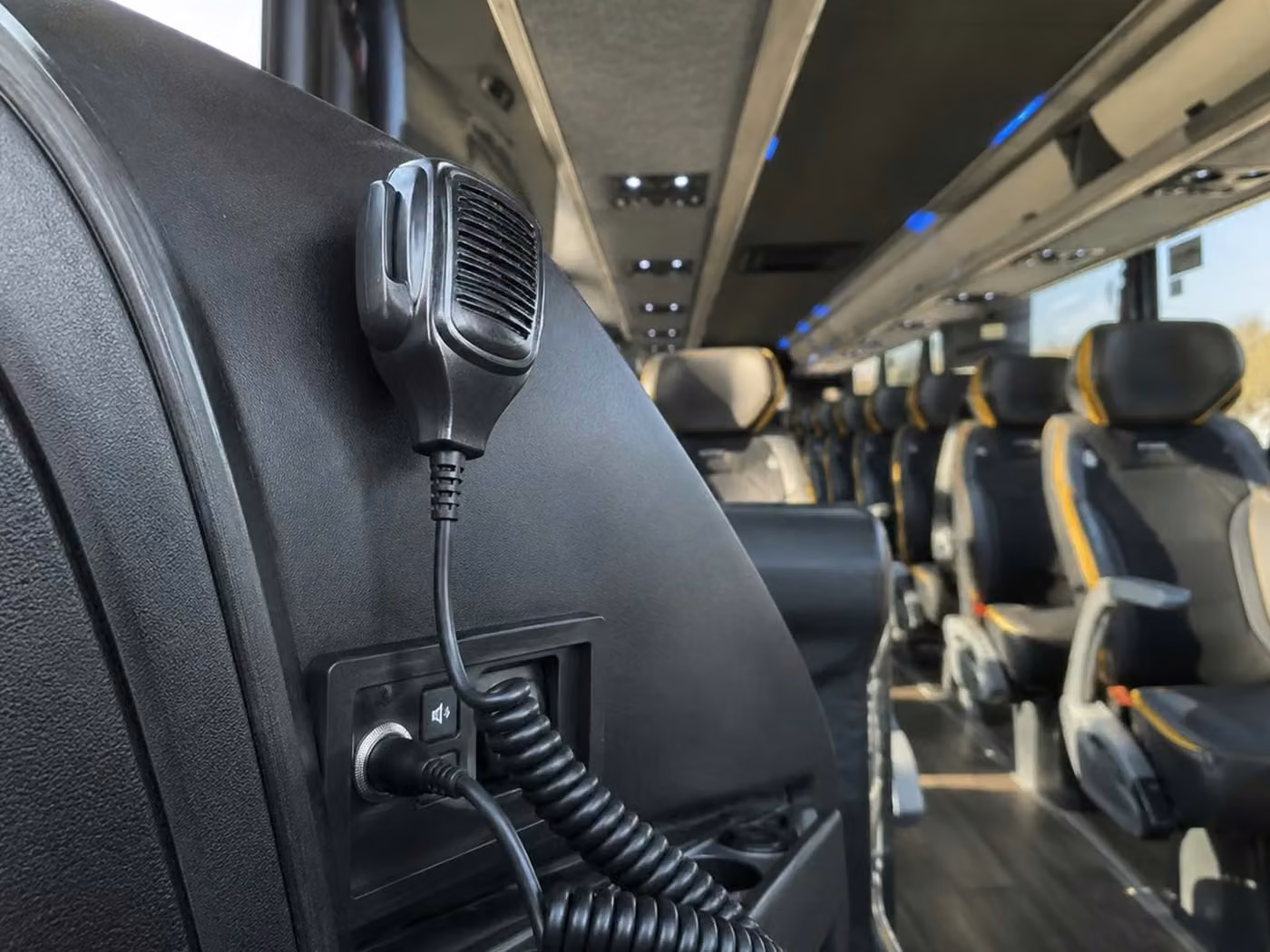 douglasville 56 passenger charter bus pa system
