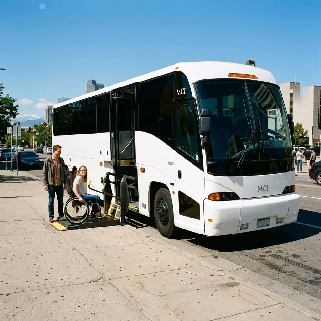 douglasville 56 passenger charter bus wheelchair lift