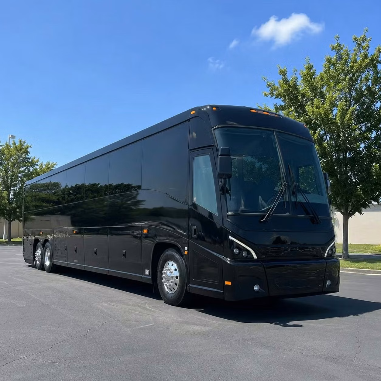 douglasville 56 passenger long distance charter buses with onboard restrooms