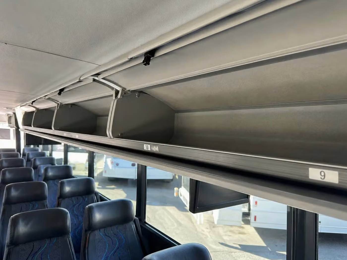 douglasville charter bus overhead storage