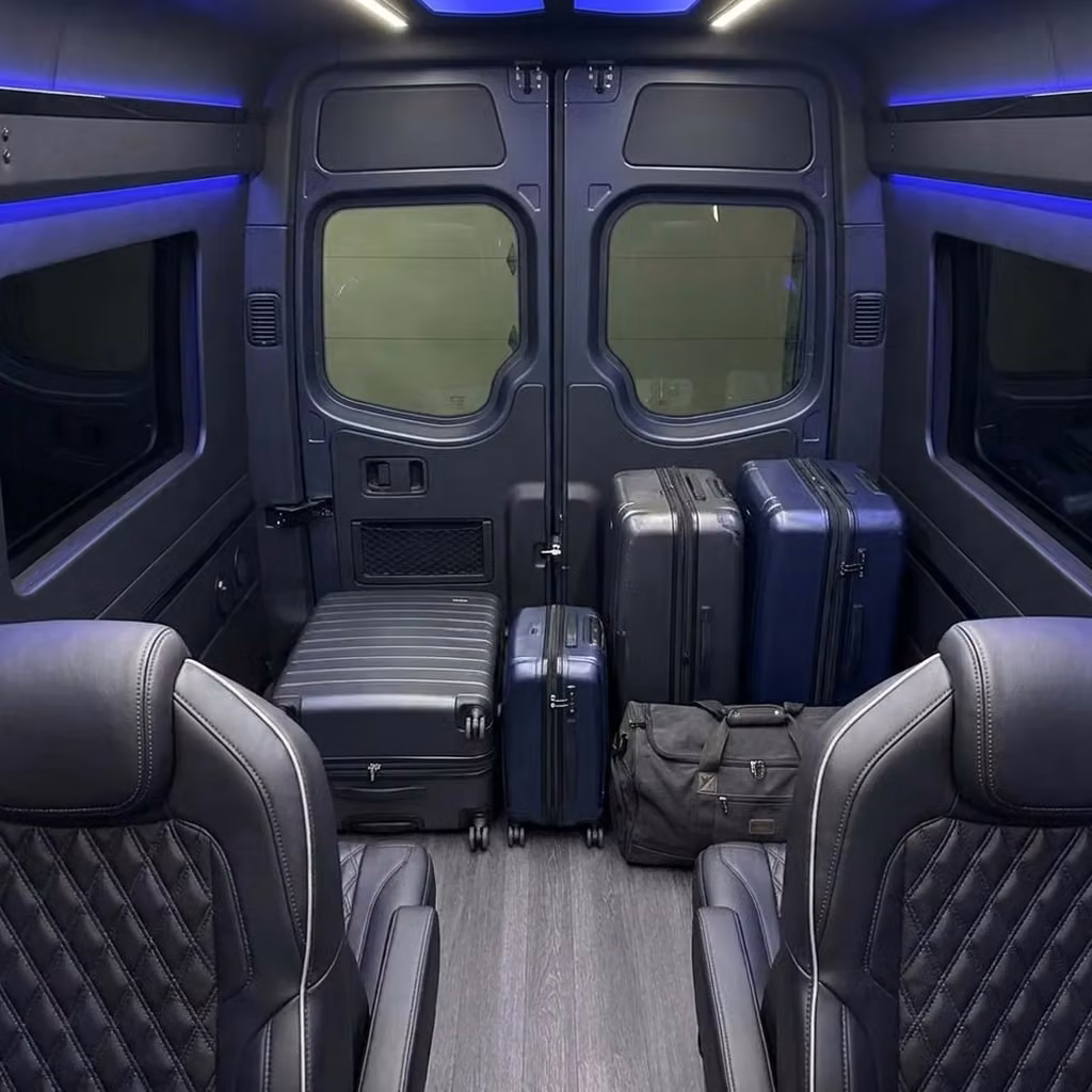 douglasville sprinter van rental with driver luggage area